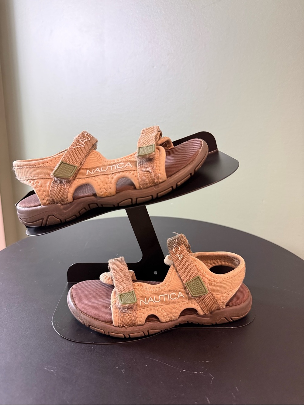Nautica Kids' Light Brown/Tan Adjustable Sandals